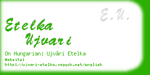 etelka ujvari business card